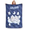 M-Molangs with Piupiu Flannel Throw Blankets  Blankets for Bed Car Warm Bedspread,