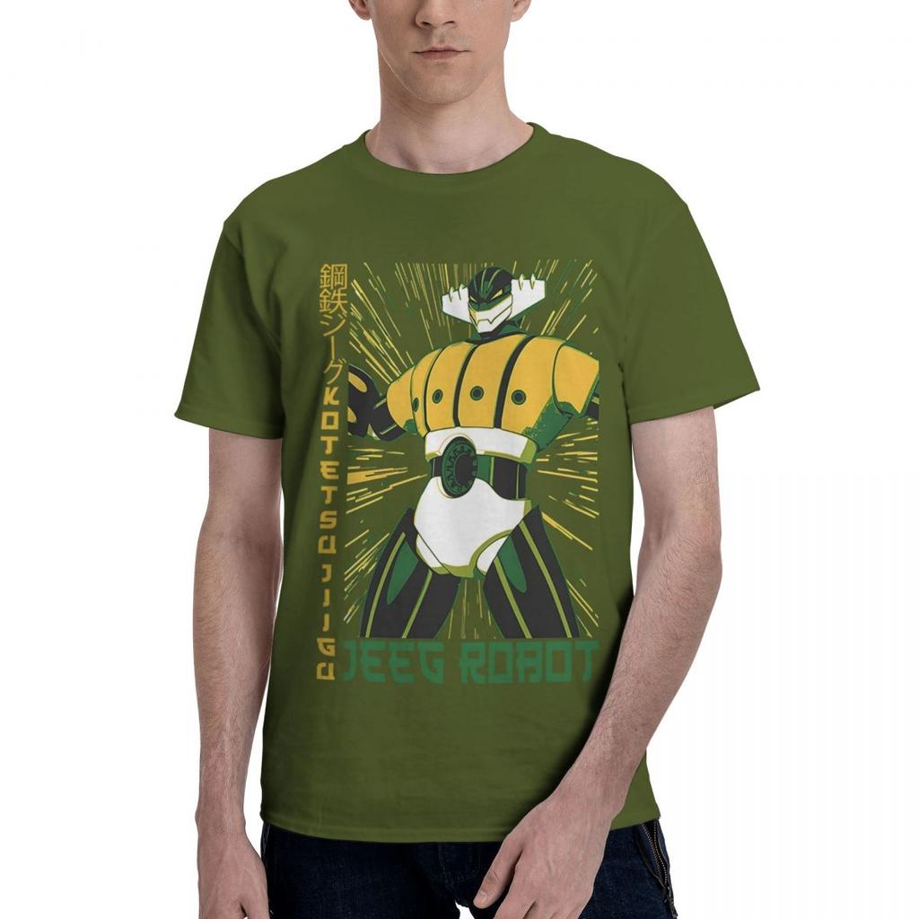 Kotetsu Jiigu Jeeg Robot 100 Cotton Casual Breathable Confortable Anime High End Mens Clothing Clothes Men
