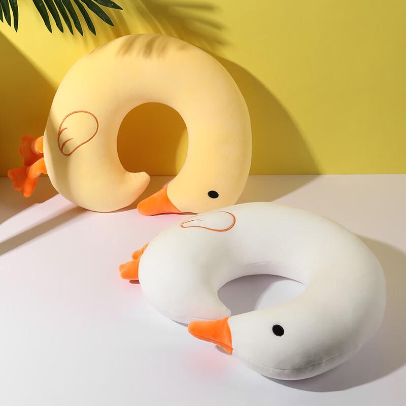 Japanese Style Swan Foam Particle U-shaped Neck Pillow (2-Pack)
