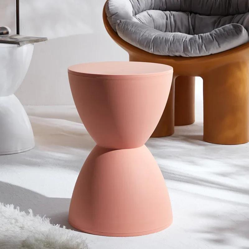 Nordic Style Footstool Creative Change Shoe Round Tea Table Multi-color Thickened Fashion Thickened Plastic Round Stool