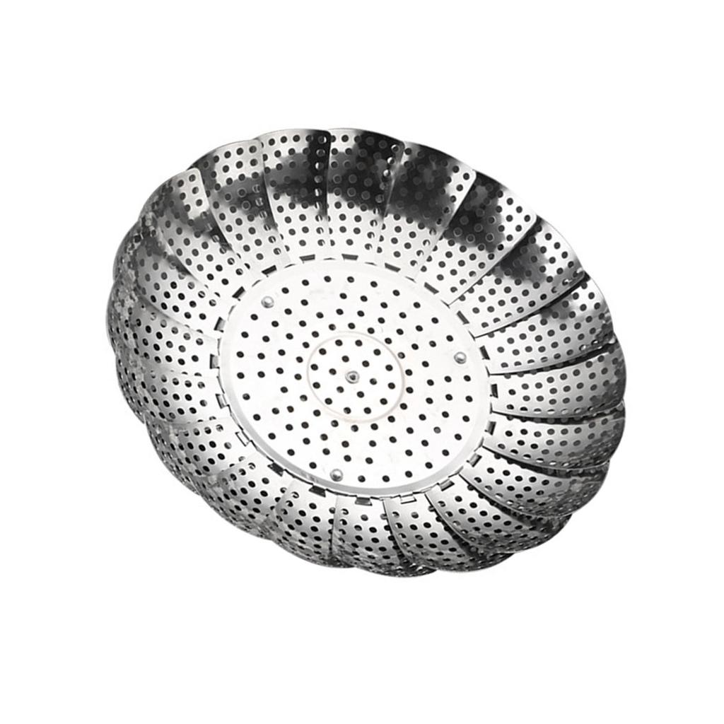 Stainless Steel Steaming Plate Steaming Basket Folding Steaming Insert for Home Kitchen