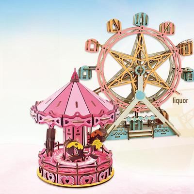 3D Wooden Puzzle Model Kit for Kids and Adults - Educational Brain Toy and Gift