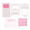 1/12 Dollhouse Princess Bed Bedsheet Mosquito Net Kit Dollhouse Bed Room Furniture Decoration Dolls House Accessories