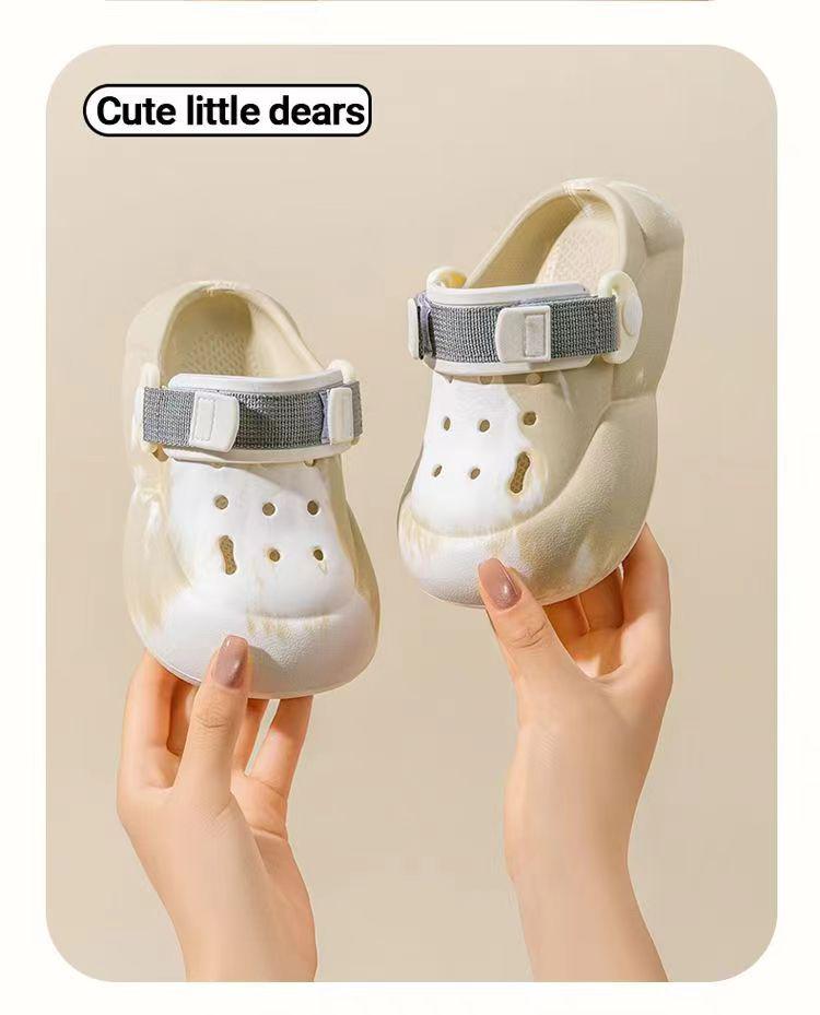 Kids' Cute Cartoon Closed-Toe Sandals – Soft Sole Outdoor Shoes for Boys and Girls, Sizes Small to Large