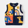 Jungen Freizeitweste Frühling und Herbst Kinder Cartoon Strickweste