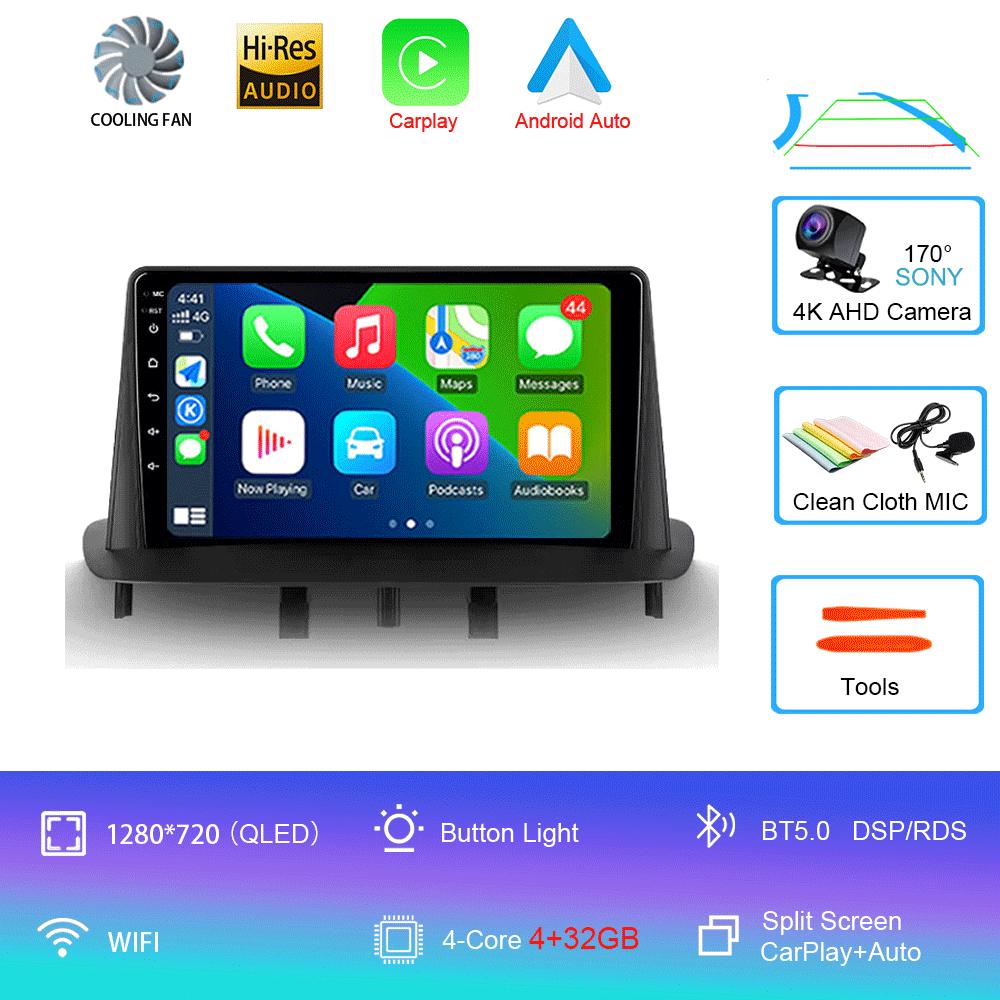 Android 14 Video Player  Car Radio For Renault Megane 3 2008 - 2014 Multimedia Navigation GPS No 2din 2 Din Dvd
