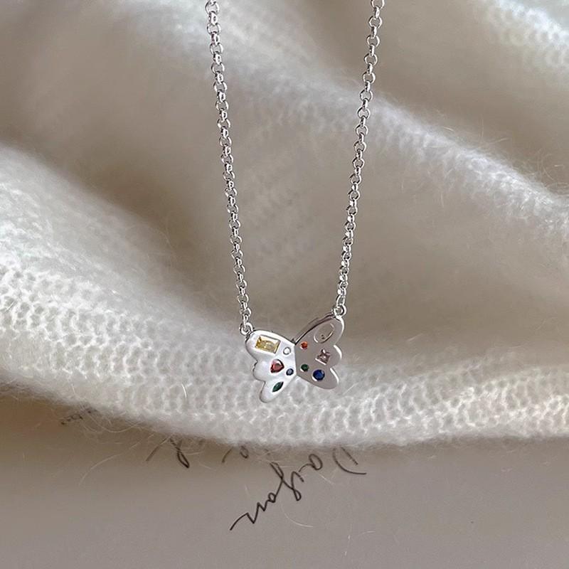Double Layered Camellia Necklace for Women's Light Luxury Fashion Design Necklace Neck Chain Tassel Collarbone Chain Jewelry Gift