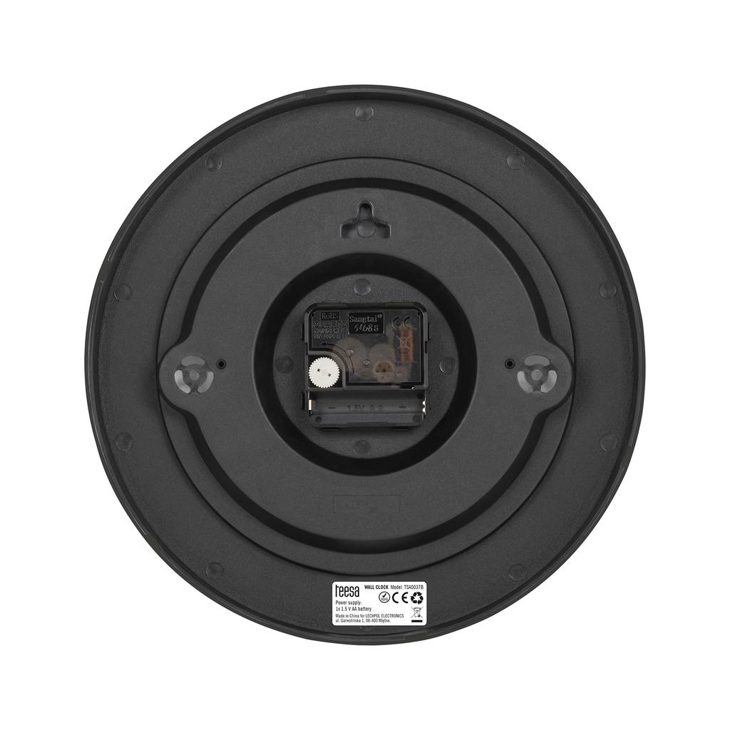 Wall Clock 25 Cm Teesa Black Modern Silent
