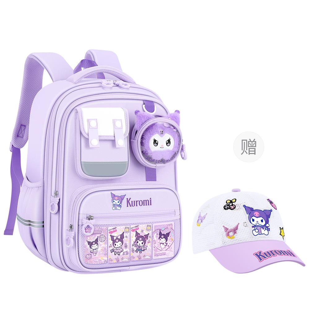 New Sanrio Kulomi Polyester Student Bag Regular Women's Purple DB96704A