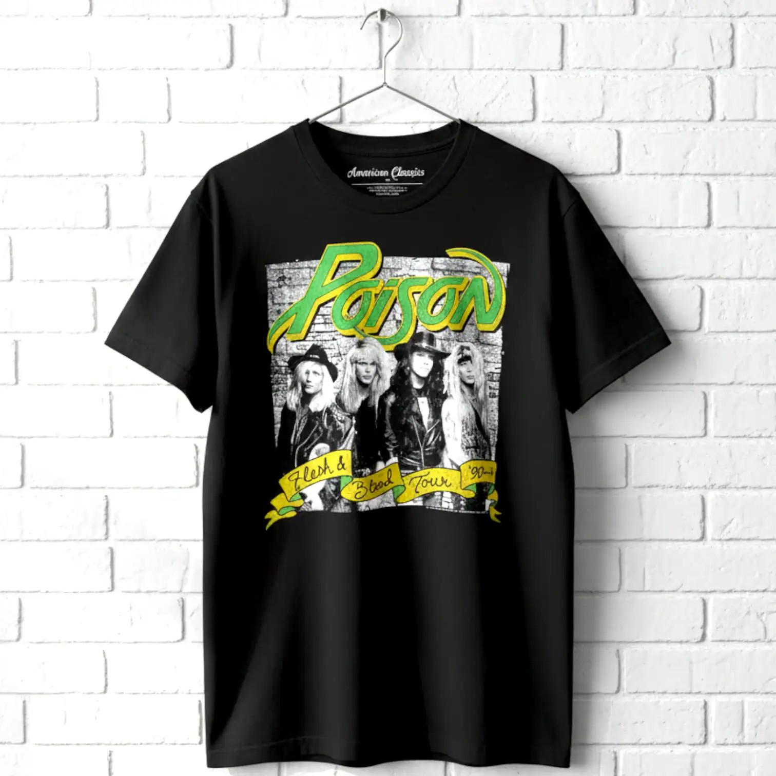 Poison Flesh & Blood Tour 90 s Men s T Shirt M