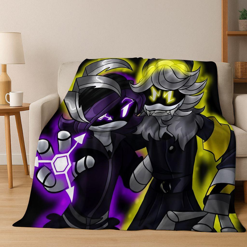 Cartoon Murder Drones Uzi Robot Art Flannel Blanket,Cozy Soft Throw Blanket for Home Bedroom Bed Sofa Picnic Cover Gift Kids