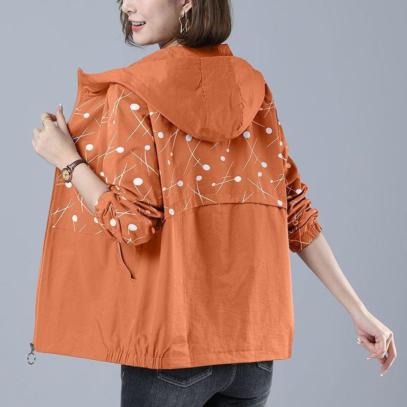 Lockerer Oversize-Frühlingsmantel Damen Mode-Oberbekleidung Mittleren Alters Mommy Sle Lässiges Kapuzentop für Damen