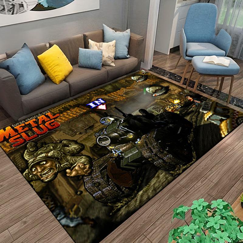 Retro Game Metal-Slug Gamer Cartoon Carpet Rug for Home Living Room Bedroom Sofa Doormat Decor,kids Area Rug coffee tables