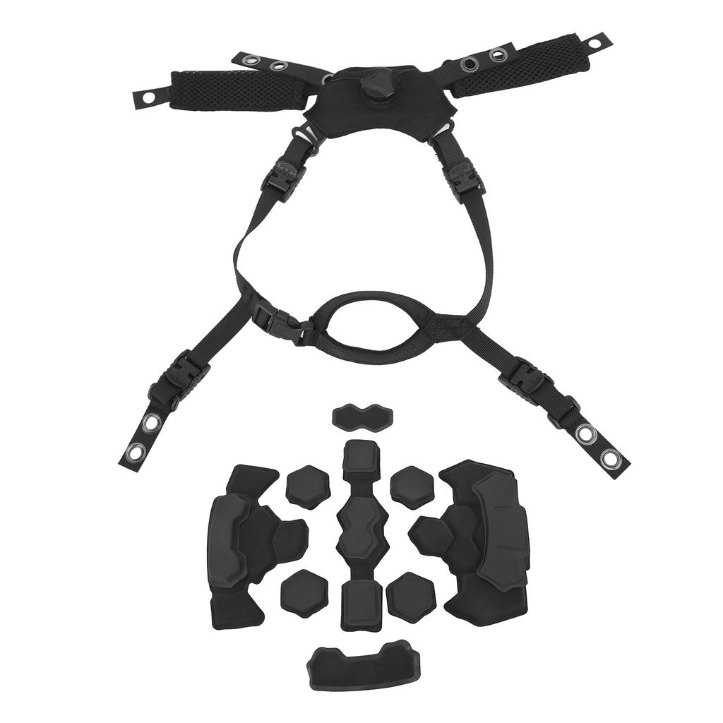 Helmet Liner System Internal Sponge Pad Adjustable Helmet Dial Suspension System Chin Strap for