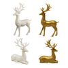 Christmas Reindeer Figurine Small Deer Statue Tabletop Resting/Standing Elk Sculpture for Indoor Home Office Tabletop Mantle Cabinet Desktop Decor