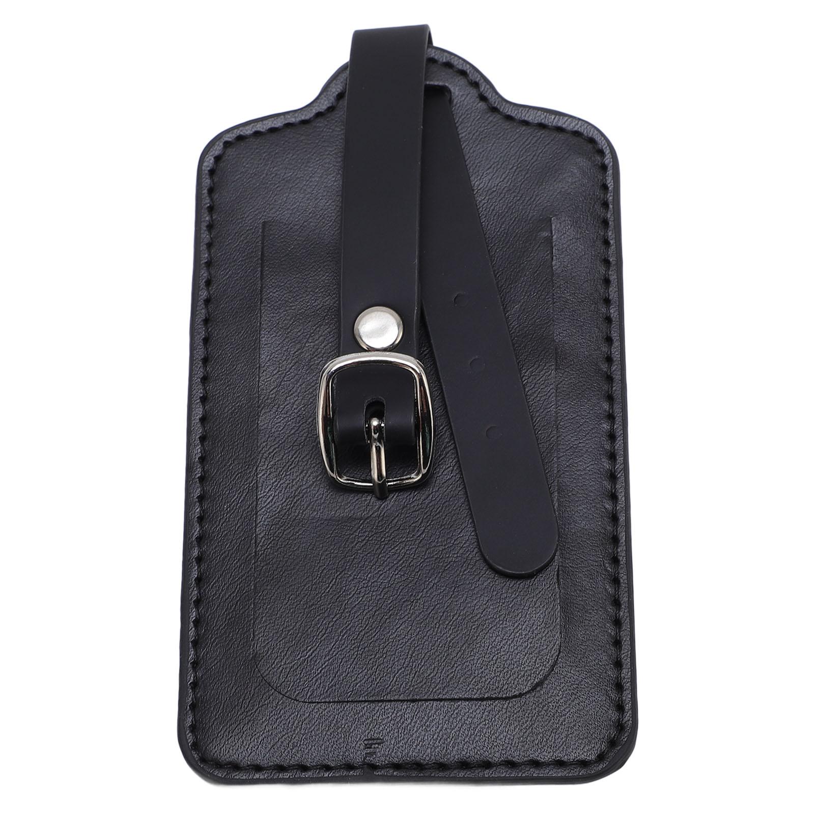 

Бирка для багажа Водонепроницаемая ПУ кожа Мягкий замок Дизайнерская Стильная Идентификационная бирка для багажа для Путешествий и Б Black