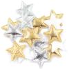 100Pcs 25mm Gold and Silver Cloth Star Applique Cloth Padded Patches for DIY Craft/Clothes/Hairpin/Wedding Decor