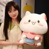 Soft Ice Cream Cake Cat Plush Doll Cute Dumpling Kitten Doll Throw Pillow Girl Bed Throw Pillow
