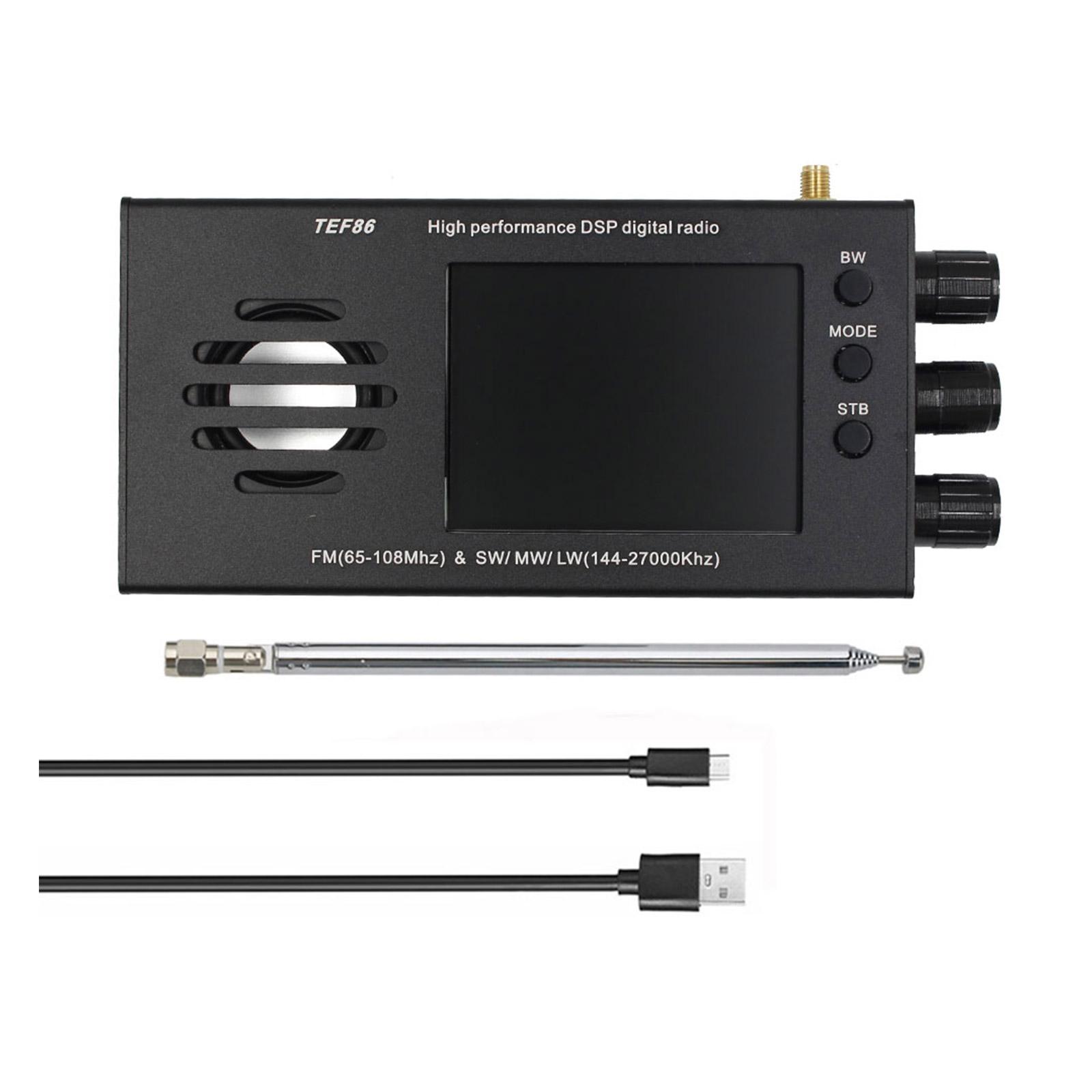 

Премиум FM DSP радиоприемник TEF6686(65 108 МГц)&SW/MW/LW(144 27000КГц) SW/MW/LW 3,2-дюймовый ЖК-дисплей с аккумулятором