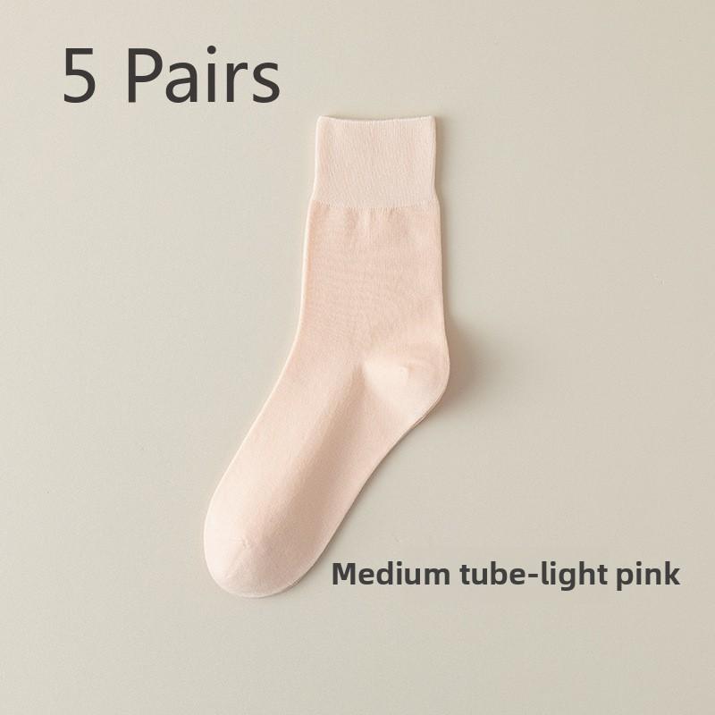 5 Paar Mittelhohe Socken Damen Sommer Dünne Lockere Socken Damen Knochenlose Monatssocken Damen Socken