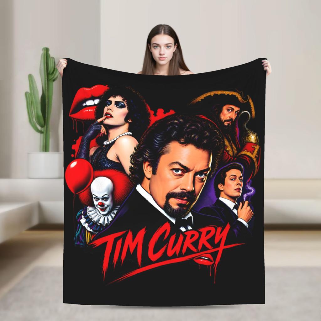 Rip Tim Curry Gift Blanket For Men Women Ultra Soft  Throw Blankets For Bed 50X60 Inches Multiple Sizes