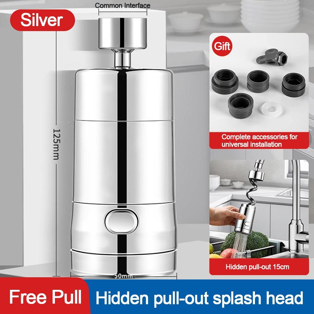 Anti-splash Kitchen Faucet Nozzle Water Saving 2-Mode Adjustable Splash Proof Faucet 360°Rotation Tap Spray Water Outlet Taps