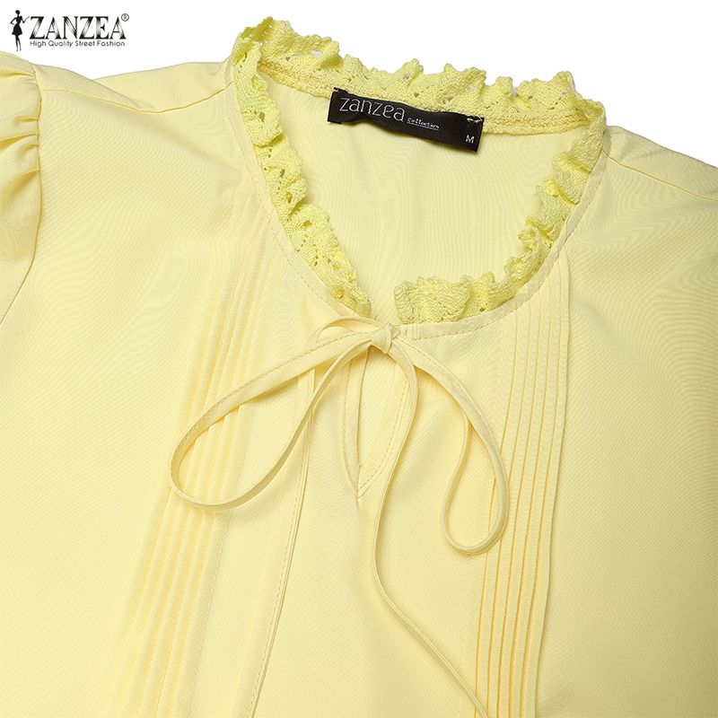 ZANZEA Women Casual Round Neck Solid Color Loose Half Sleeve Long Dress