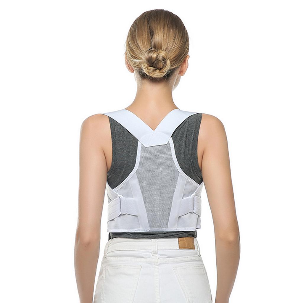 Adult Adjustable Back Shoulder Posture Belt Brace Humpback Support L