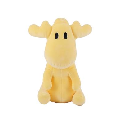 Moz Sitzendes Mini-Plüschtier, Gelb [Niedlicher Elch, Weich und flauschig, Pastellfarben, Kuschelig, Beruhigend, Marshmallow-artig]