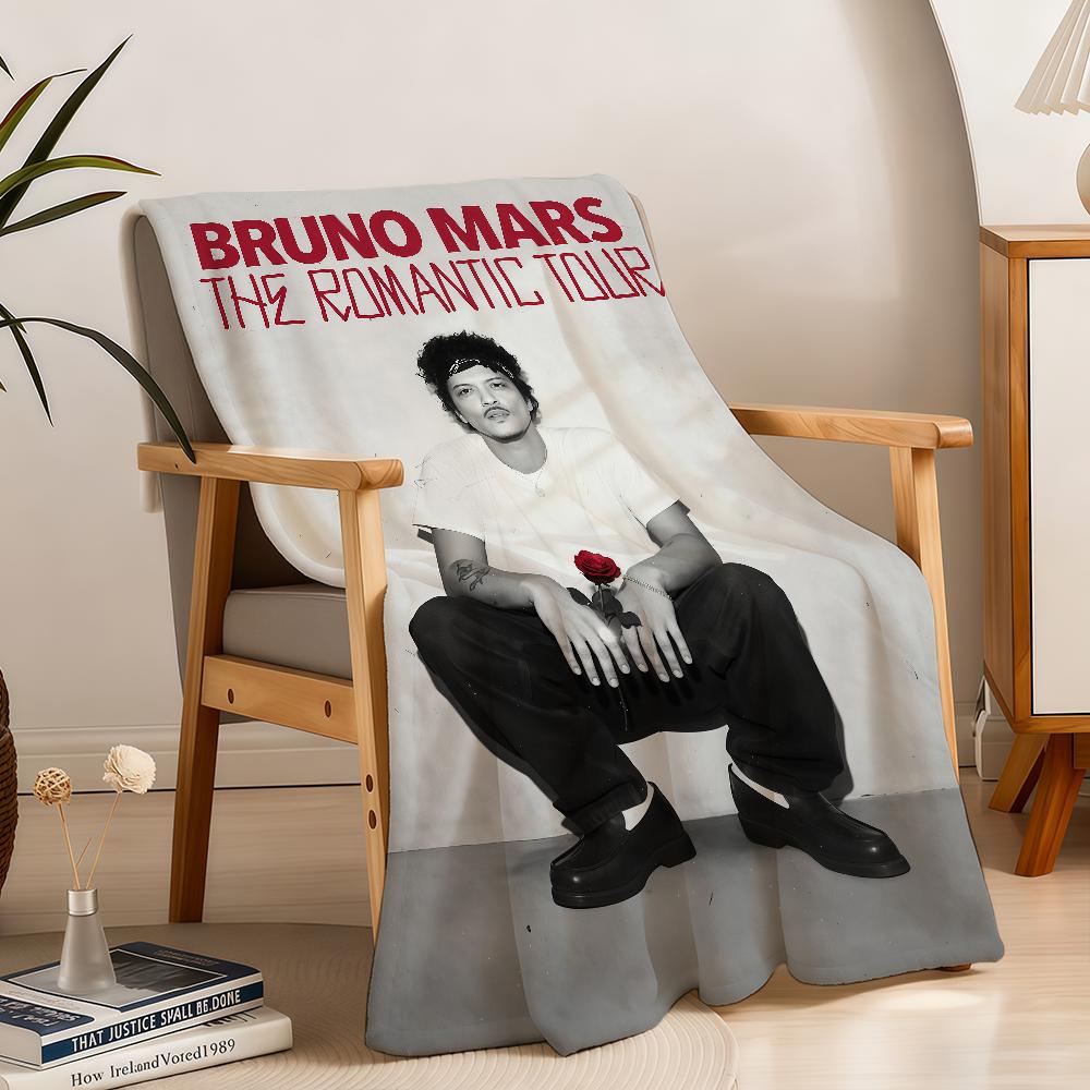Singer B-Bruno M-Mars-S Romantyczny Koc Miękki Ciepły Puszysty Kocyk Super Zabawki dla Dzieci Łóżko Sofa Samochód Kołyska