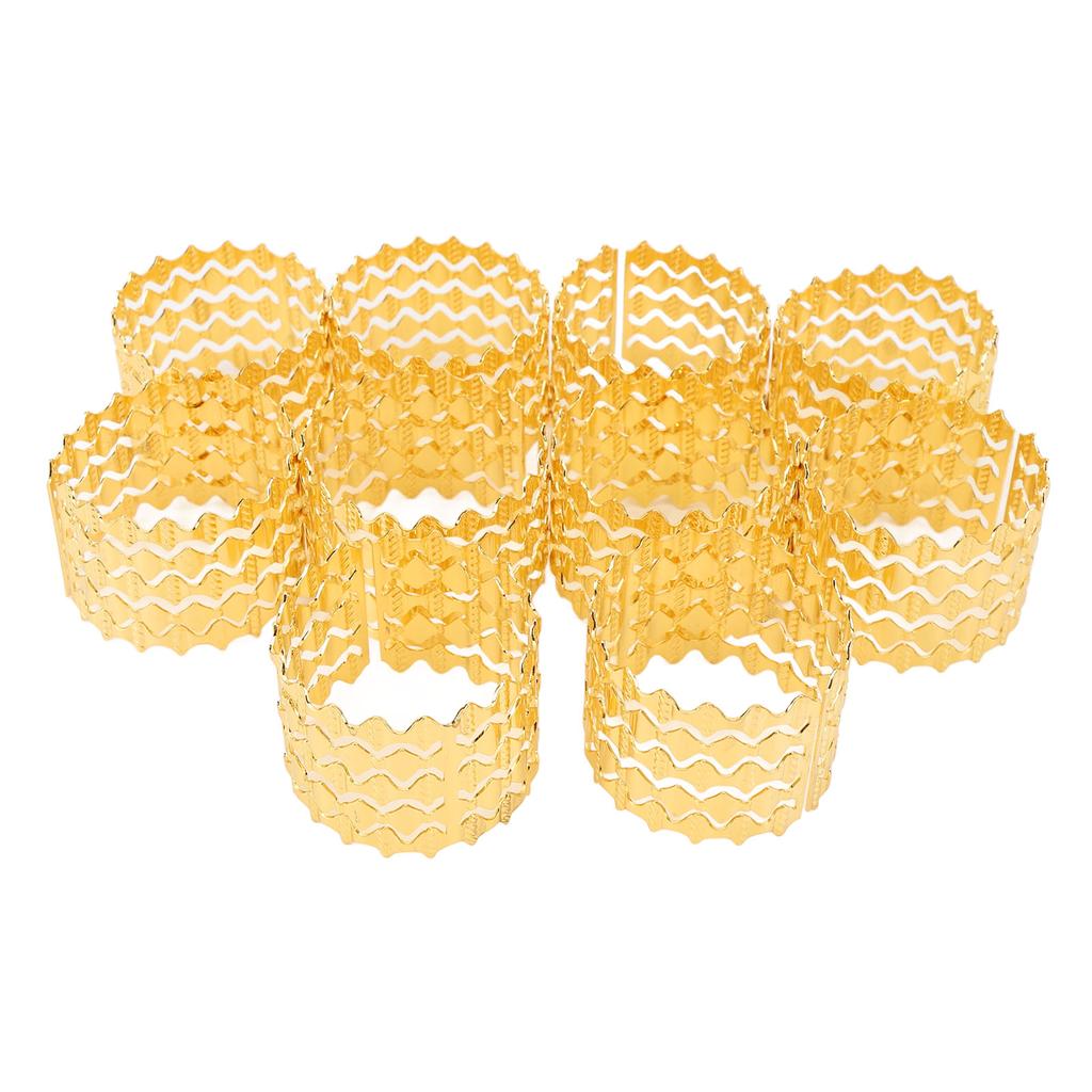 10pcs Napkin Rings Metal Napkin Ring Holder for Wedding Receptions Dinner Holiday Parties Family