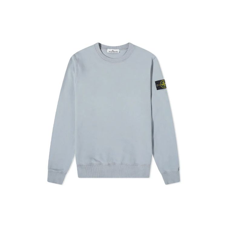 

Stone Island Logo Patch Crewneck Толстовка Серые мужские топы 751563020-V0061