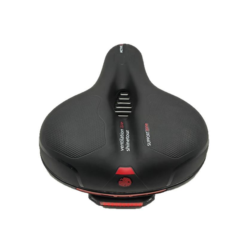 Shock-Absorbing Mountain Bike Seat Cushion with Hollow Design & Seat Bag