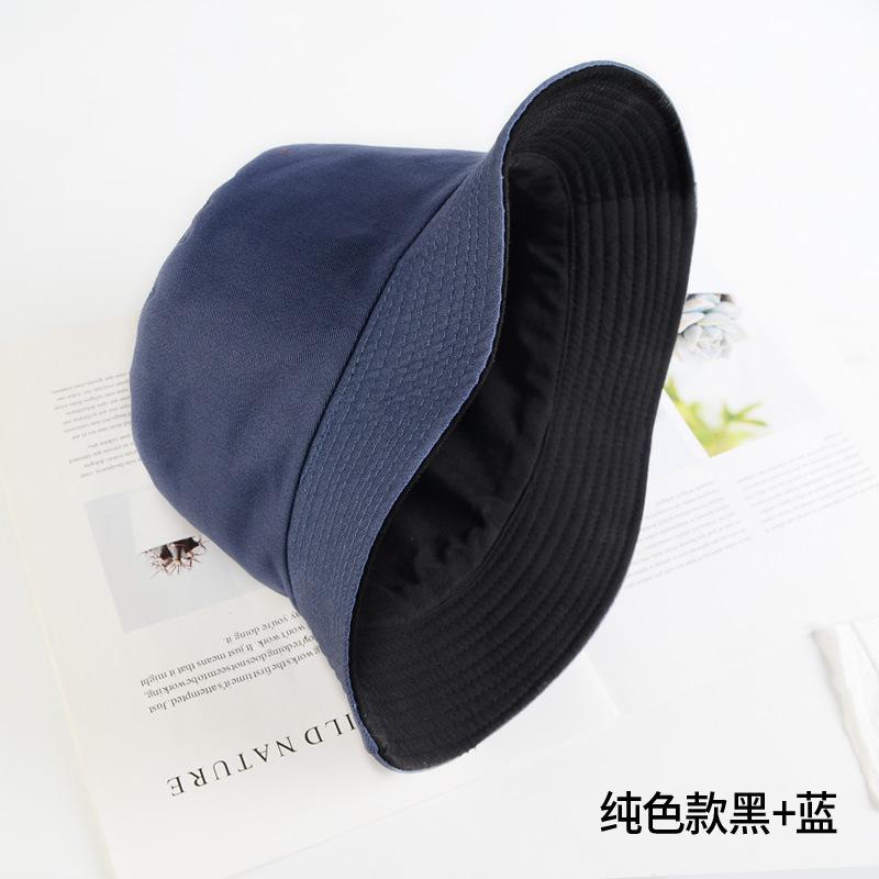 Bucket hat women's summer face small hat fashionable versatile double-sided sun hat