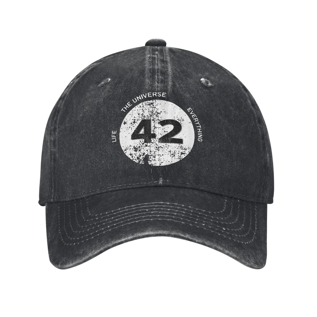 Keine Panik Die Antwort auf die Frage nach dem Leben dem Universum und dem ganzen Rest Douglas Adams Merch Baseballkappen Unisex Täglich Verstellbare Sonnenkappe