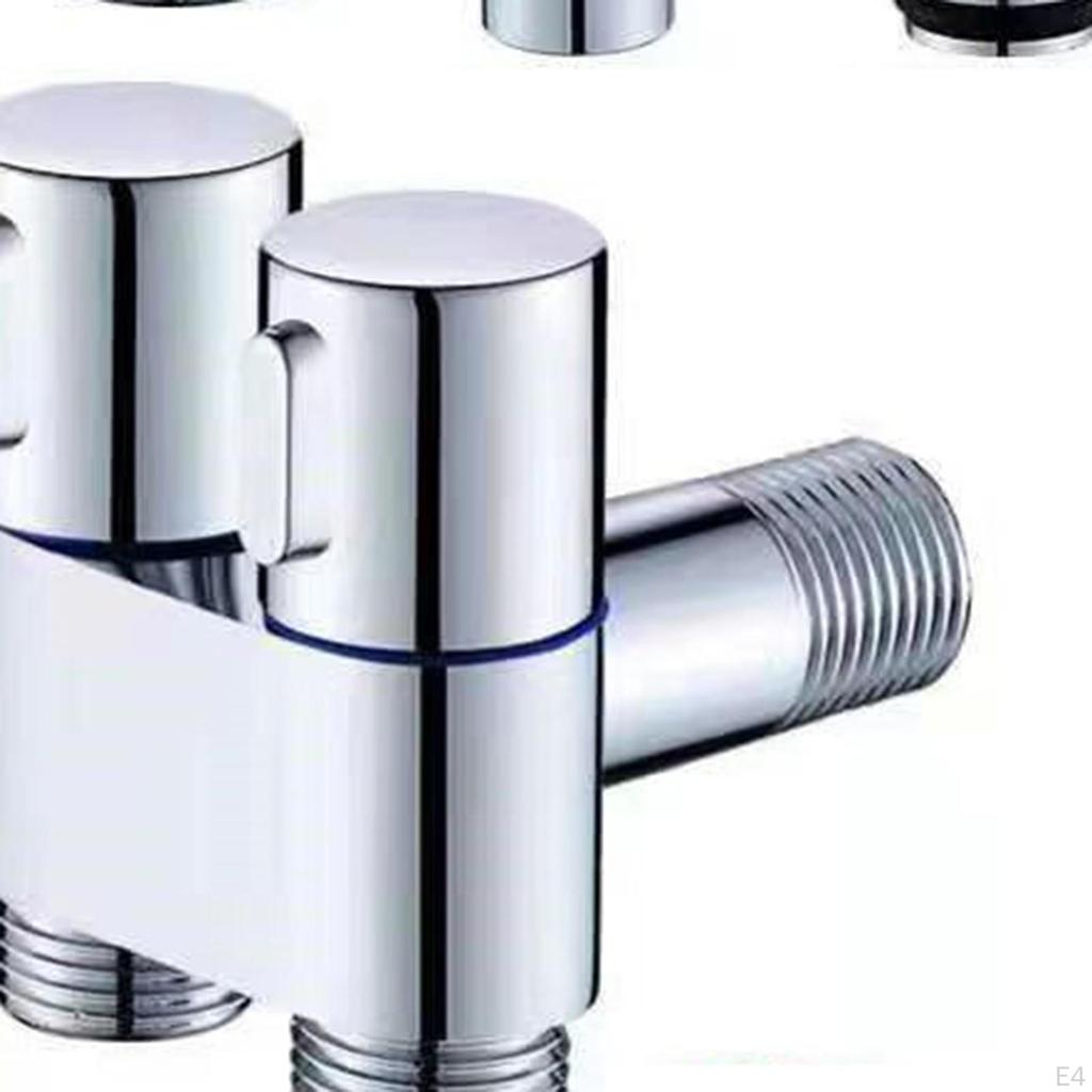 3 Passage Angle Shut-off Double Outlet G1 / 2 Thread Filling for Bathtubs Cold, Water Kitchen