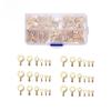 300PCS M5 M6 M8 M10 Copper Iron Ring Cable Lug Terminal O-Type Crimp Connector Non Insulated Assortment Kit