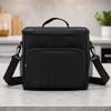 Oxford Cloth Portable Foldable Lunch Bag with Handle and Shoulder Strap Insulated Cooler Bag for Outdoor Work Travel and School Use