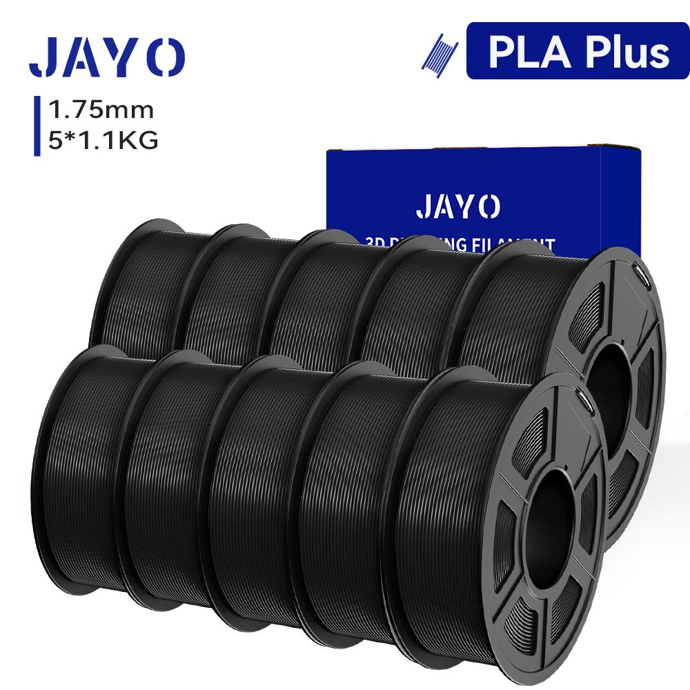 JAYO 10Rolls 3D PETG/PLA/PLA+2.0/PLA+ Printer Filament 1.75mm No Bubble Non-Toxic 3D Printing Materials for 3D Printer & 3D Pen