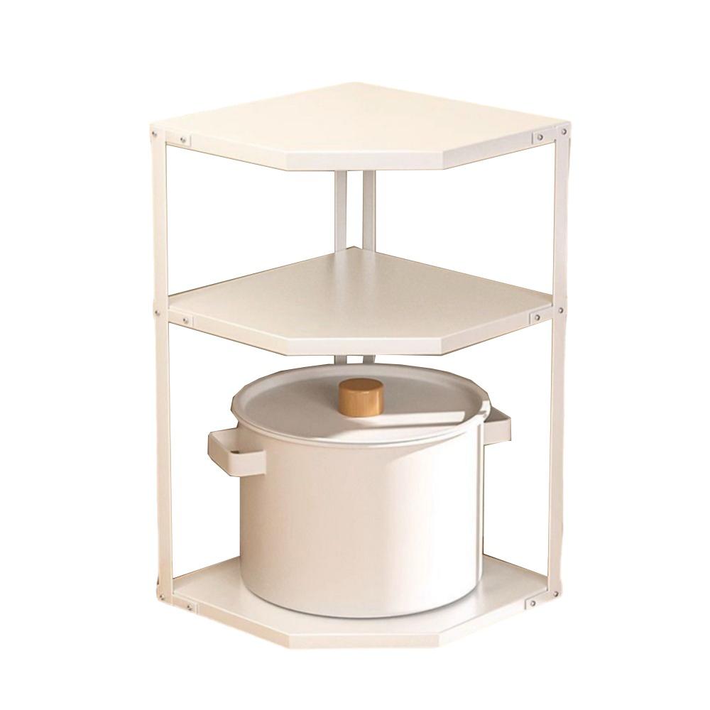2/3 Tier Corner Pot Storage Rack Space Saving Pots and Pans Organizer  Kitchen