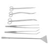 Aquarium Tools Kit Stainless Steel Scissor Tweezer Spatula Terrarium Tools Set with Storage Bag for