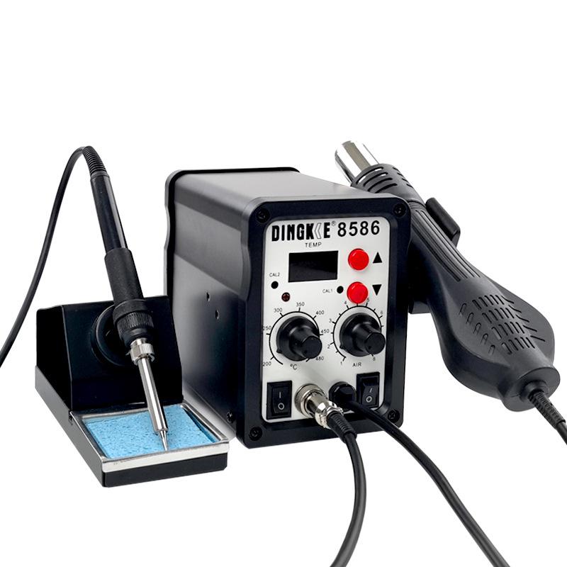 858D/8586 2-in-1 700W Digital Hot Air Gun Desoldering Station with Adjustable Temperature Soldering Iron.