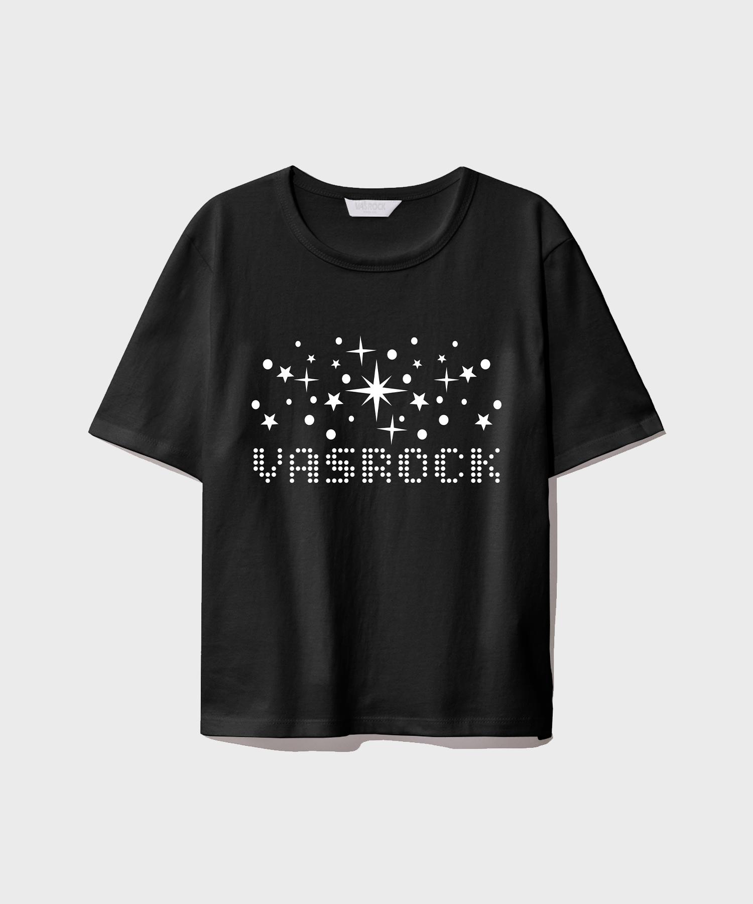 Basrak Stella Crop Short Sleeve T-Shirt Midnight Black/Free