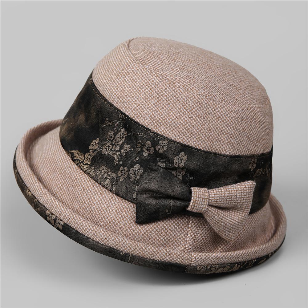 Middle-Aged Mother Hat Ladies Season Casual Warm Bucket Hat Grandma Old Man Foreign Air Basin Hat