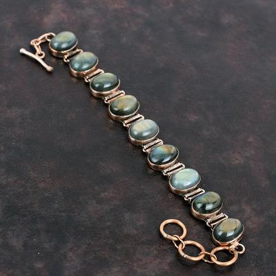 Labradoriet Armband Koperen Armband Verstelbare Kettingarmband Prachtige Koperen Sieraden Handgemaakte Armband Echte Edelsteen Sieraden Cadeau Voor Mama