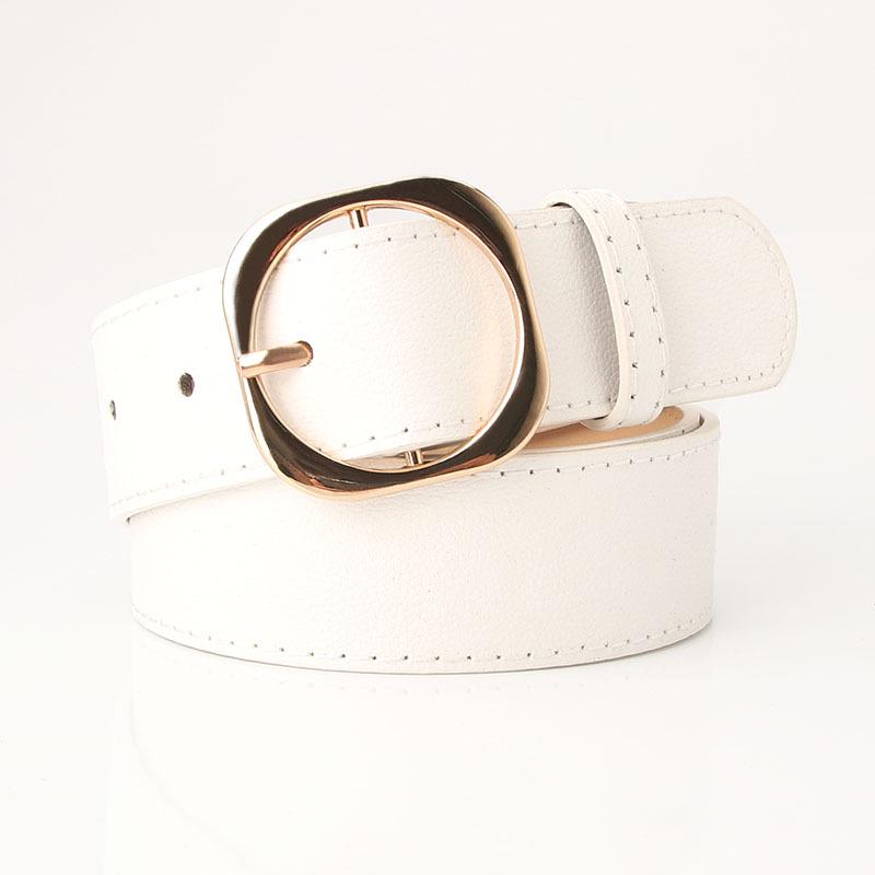 Summer New Collection of Women's Belts: Versatile Dress Decoration Belt, Girls' Jeans Belt, Fashionable Lychee Pattern