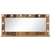 Washbasin Mirror Right Angled Reclaimed Wood Look 100 x 45 x 18 cm