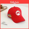 Dětská sluneční kšiltovka Super Mario Bros s výšivkou, krátkým kšiltem a prodyšným bavlněným materiálem