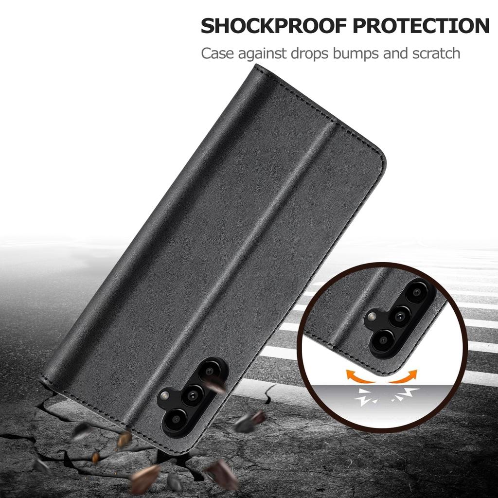 LC.IMEEKE For Samsung Galaxy A34 5G Calf Texture Case Wallet Stand Design Magnetic Clasp Leather Phone Cover