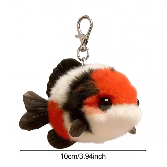 Yousheng Glücksfisch Schlüsselanhänger Plüsch Karp Schlüsselanhänger für Rucksack Handtasche Niedlicher Glücksbringer Geschenk für Beste Freunde Paare